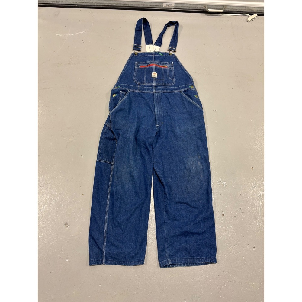 Pointer Brand Mens Denim Bib Overalls Made in USA Blue Workwear W42 L29